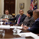 Trotter Group members meet with President Obama and Valerie Jarrett, center, at the White House (Chuck Kennedy, White House).